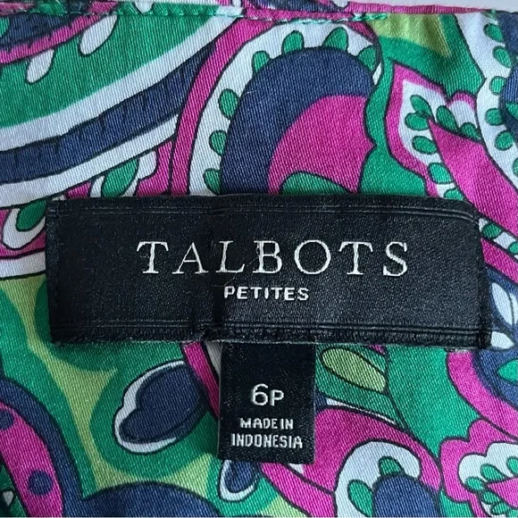 •Talbots• Paisley Design Pencil Skirt - Size 6P - Picture 2 of 8